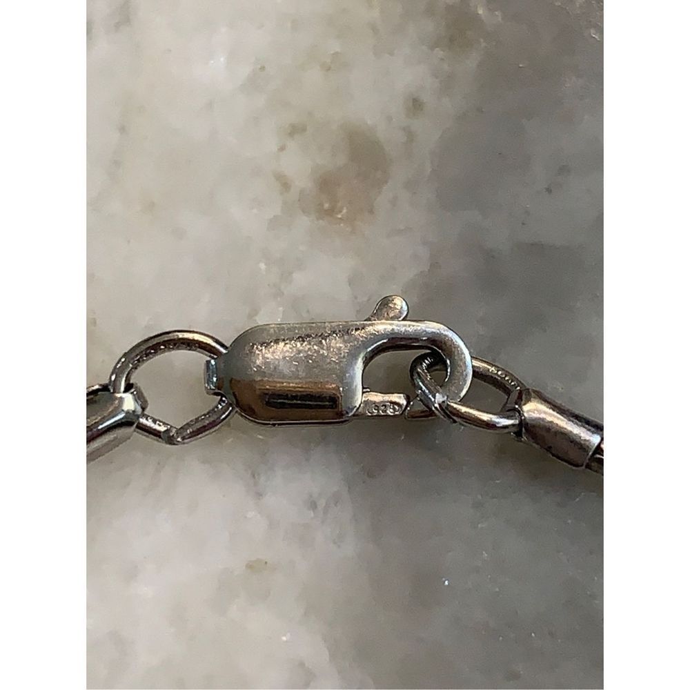 .925 Oxidized Sterling Silver Rounded Box Chain - Picture 4 of 7